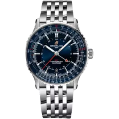 ブライトリング Navitimer GMT 41 Automatic Stainless Steel / Blue / Bracelet / Samurai Japan