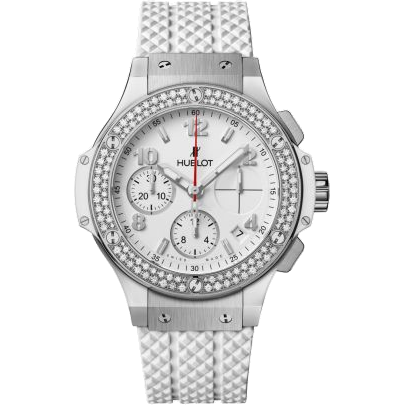 ウブロ Big Bang Original 41 Stainless Steel - Diamond / White / Rubber