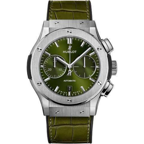 ウブロ Classic Fusion 45 Chronograph Titanium / Green