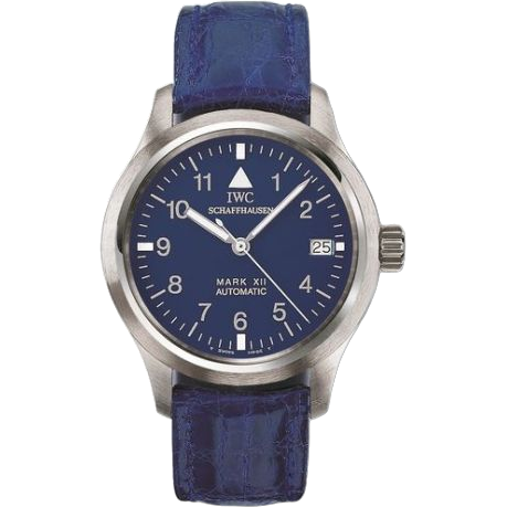 IWC Pilot's Watch Mark XII Platinum / Blue / Strap