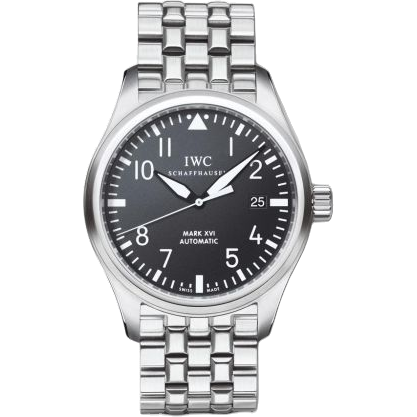 IWC Pilot's Watch Mark XVI Stainless Steel / Black / Bracelet