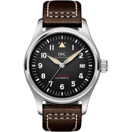 IWC Pilot's Watch Automatic Spitfire Stainless Steel / Black / Leather