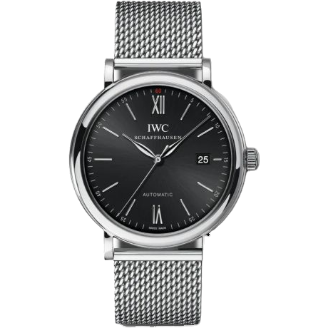 IWC Portofino Automatic Stainless Steel / Black / Short Milanese