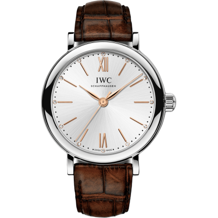IWC Portofino 34 Stainless Steel / Silver / Santoni