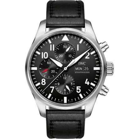 IWC Pilot's Watch Chronograph Stainless Steel / Black / Strap
