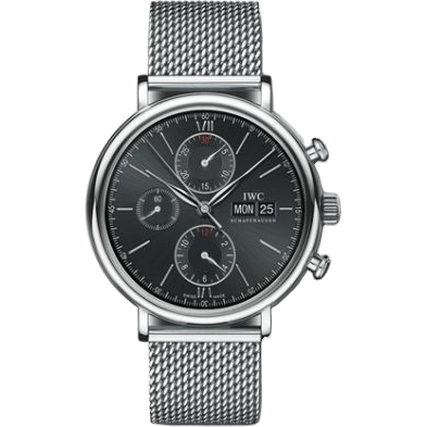 IWC Portofino Chronograph Stainless Steel / Black / Milanese
