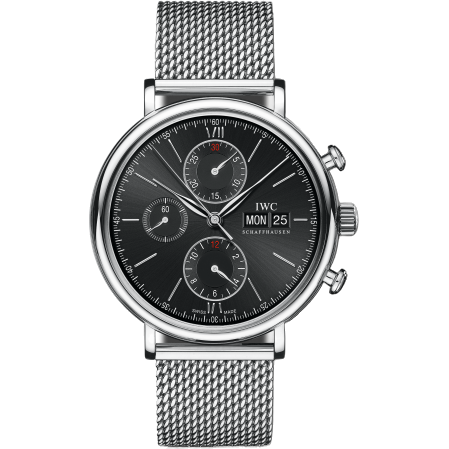 IWC Portofino Chronograph Stainless Steel / Black / Milanese