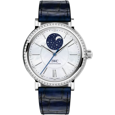 IWC Portofino Automatic Moon Phase 37 Stainless Steel / Diamond / MOP