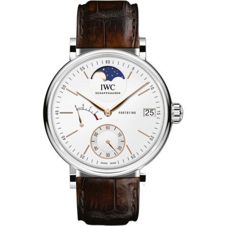 IWC Portofino Hand-Wound Eight Days Moonphase Stainless Steel / Silver
