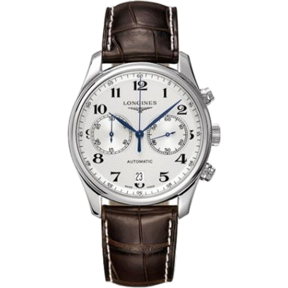 ロンジン Master Collection Chronograph 40 Stainless Steel / Silver / Strap