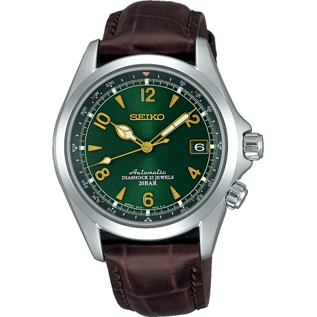 セイコー Mechanical Alpinist Stainless Steel / Green / Strap